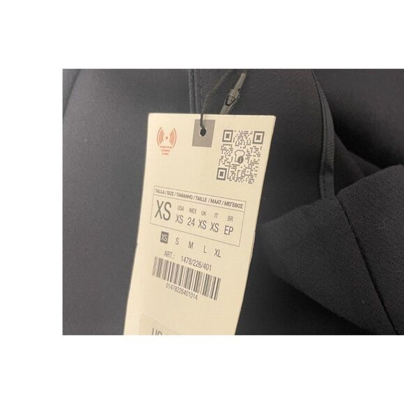 Zara Womens Pants XS Trouser Blue Wide Leg Balloon Fit Mid Rise 1478/226 NWT - Picture 6 of 11